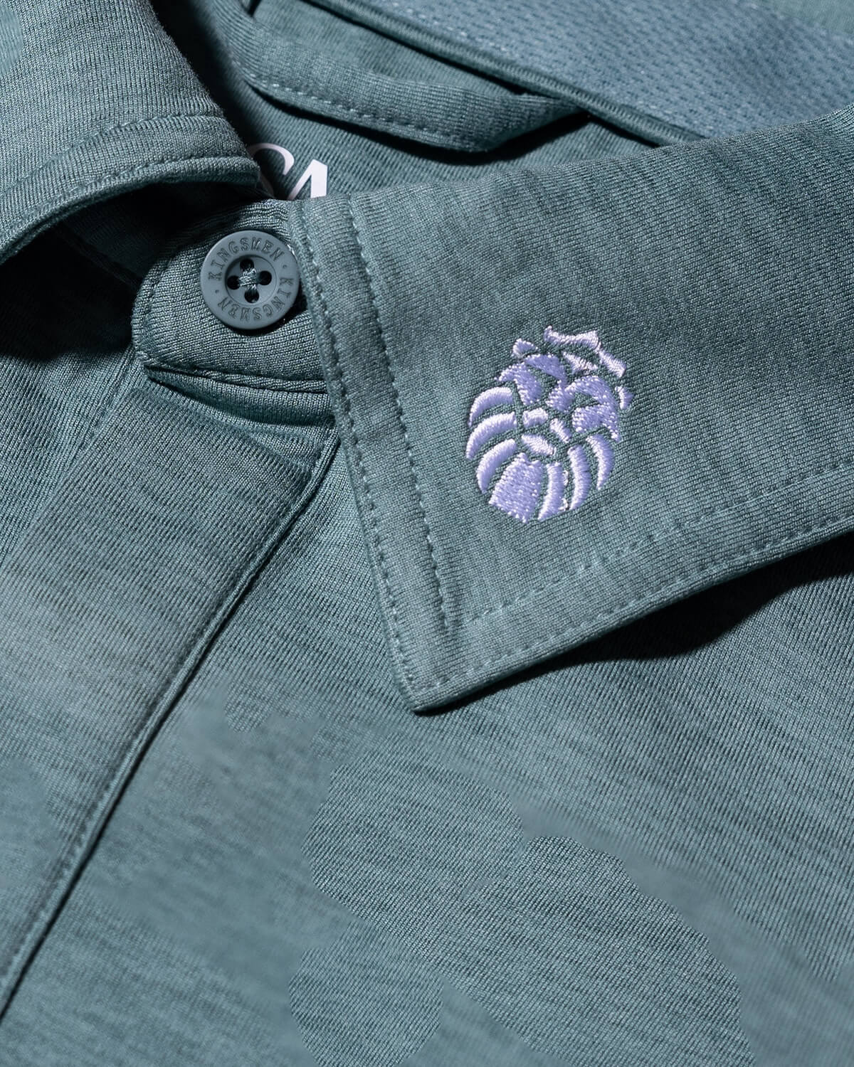 Kingsmen Golf Polo close-up shot