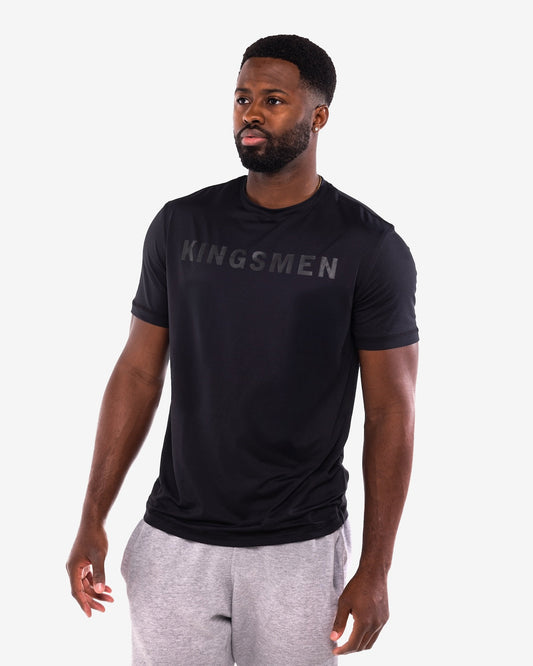 Kingsmen Golf Legacy Crewneck T-Shirt black on person front