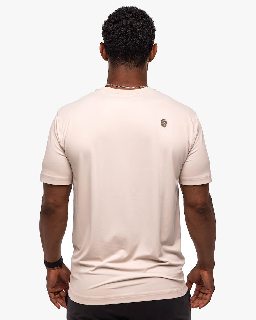 Kingsmen Golf Legacy Crewneck T-Shirt oatmeal on person back
