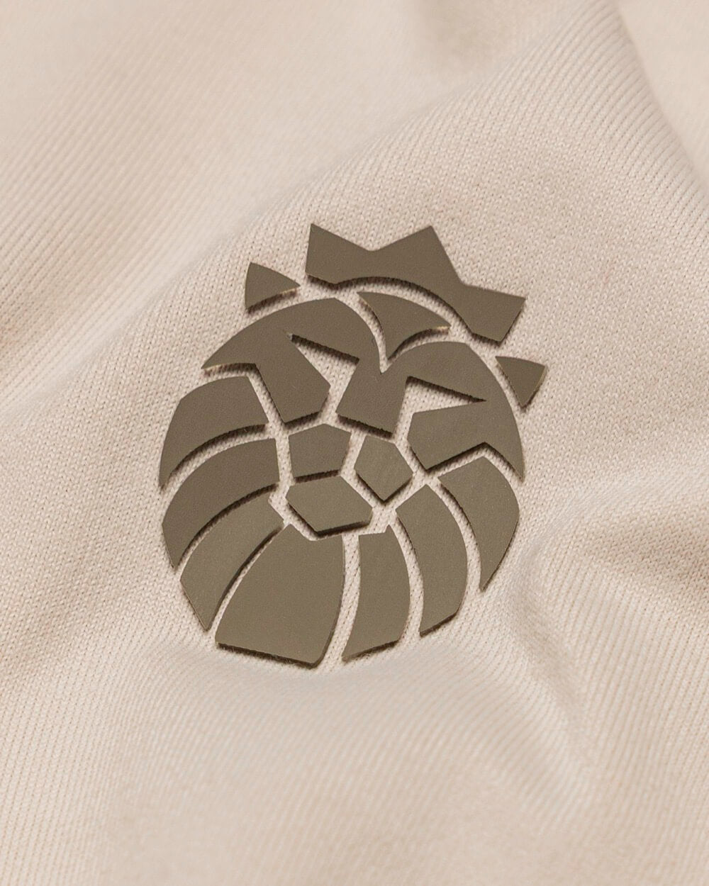 Kingsmen Golf Legacy Crewneck T-Shirt oatmeal zoom on logo