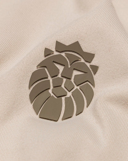 Kingsmen Golf Legacy Crewneck T-Shirt oatmeal zoom on logo