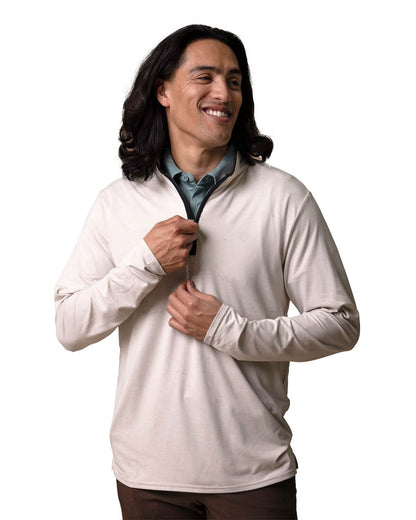 Tour Long Sleeve 1/4 Zip Heather Salt
