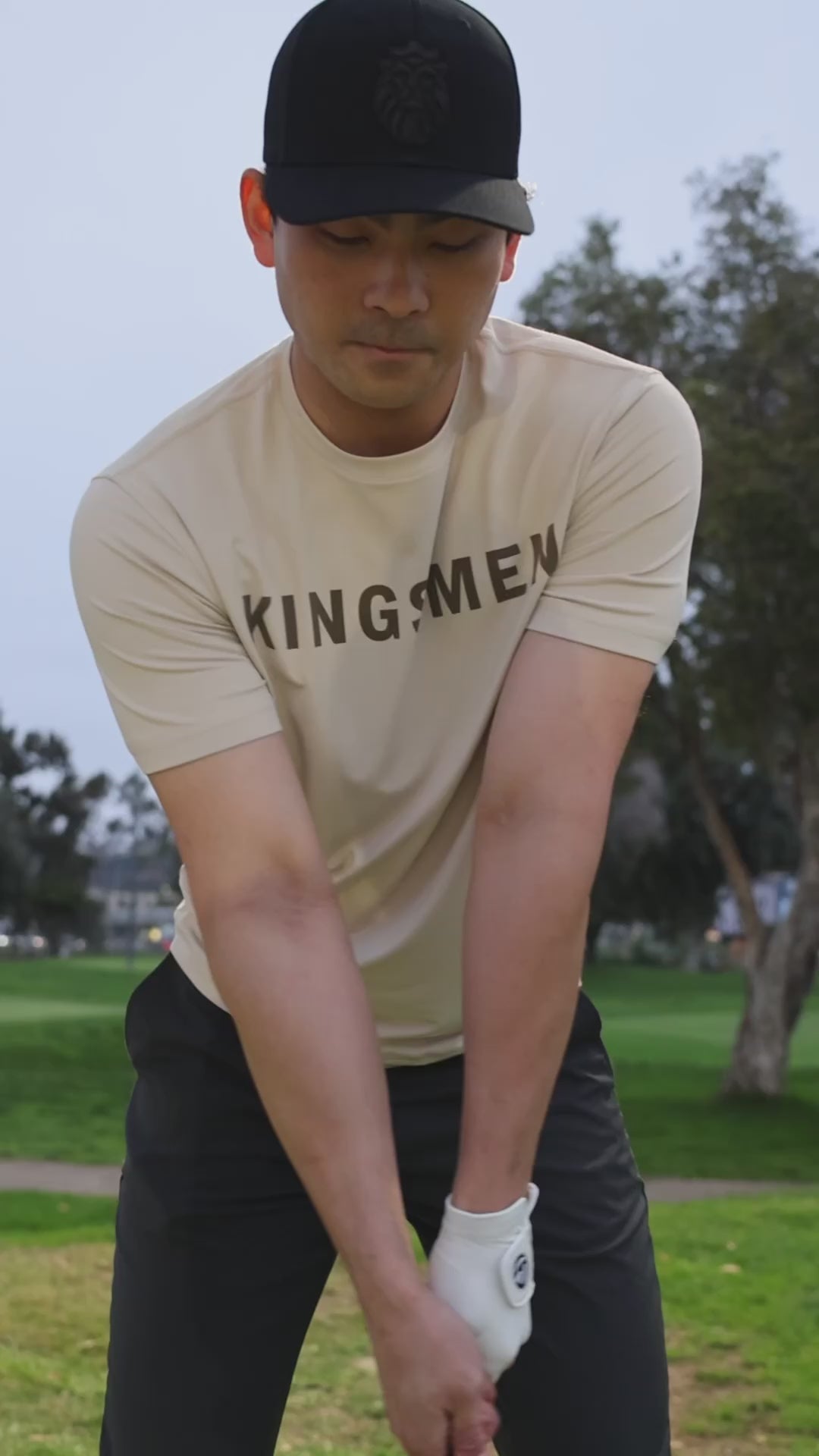 video showing the kingsmen oatmeal shirt in action